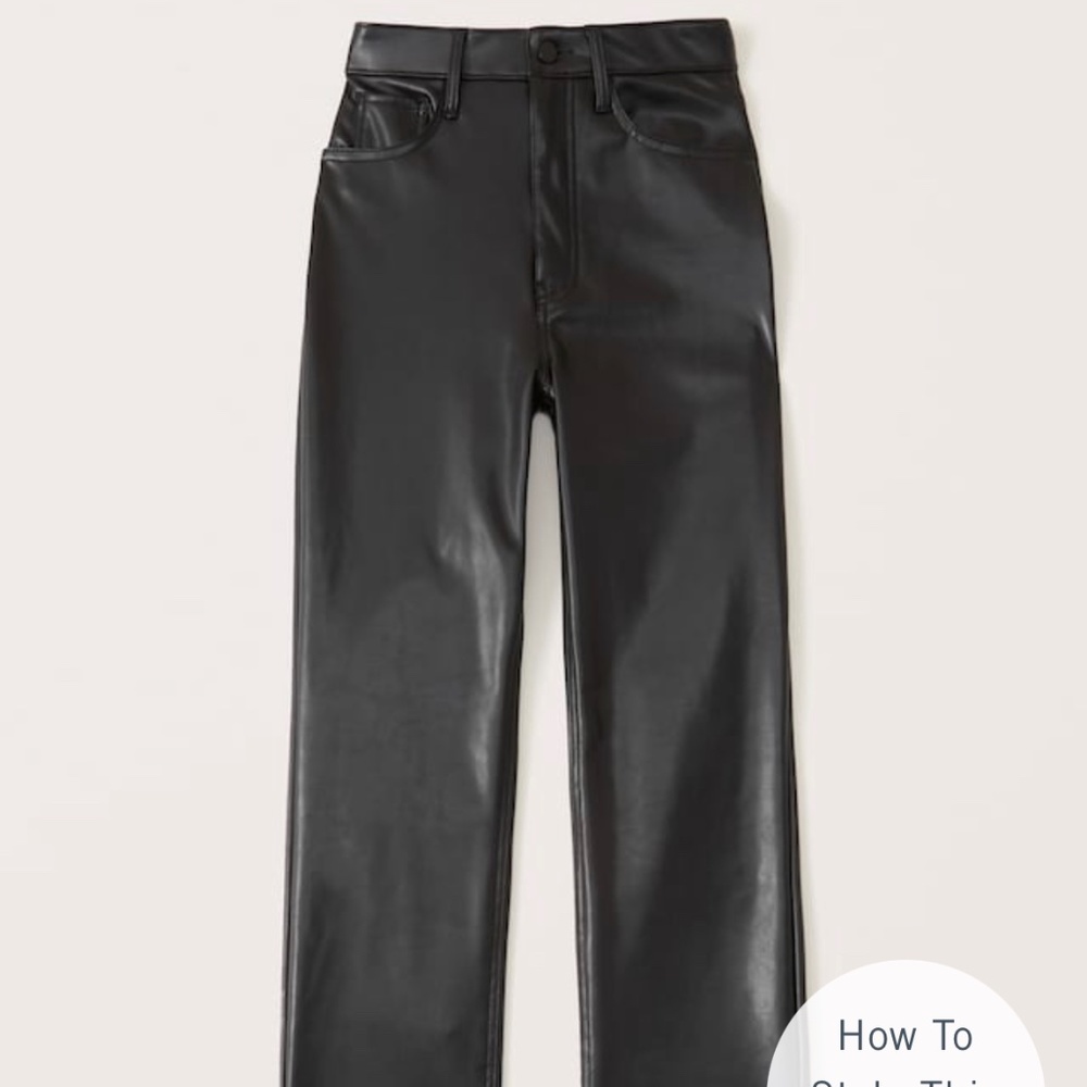 Abercrombie Curve Love Vegan Leather Pants